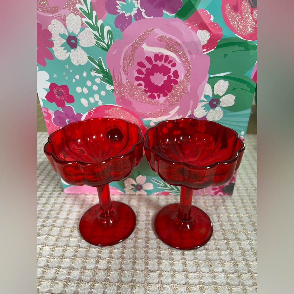 Vibrant Red Glassware